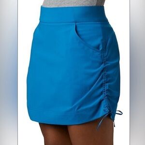 Columbia Anytime Casual Skort Athletic Outdoors Skirt Ruched Blue Size Large